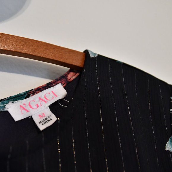 BOGO A'gaci Sheer Long Sleeve Floral Blouse - Picture 5 of 5